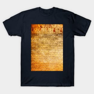 Egyptian Hieroglyphs Written In Stone T-Shirt